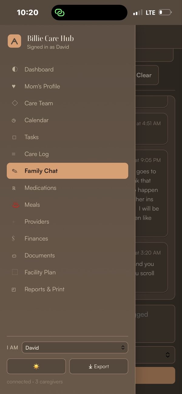Billie Care Hub screenshot